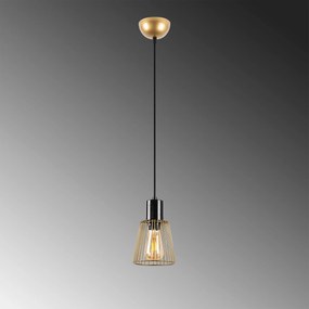 Candeeiro de Teto Kemtel – Dourado Brilhante – 16 x 16 x 119 cm
