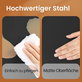 Caixote do lixo com 3 compartimentos 60,5 x 40,5 x 48,5 cm preto