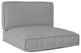 vidaXL Conjunto de Almofadas para Palete com 2 Peças em Tecido Oxford Cinza