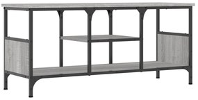 Móvel de TV 100x35x45cm derivados de madeira/ferro cinza sonoma