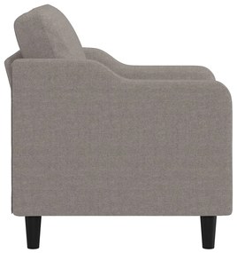Poltrona tecido 60 cm cinzento-acastanhado