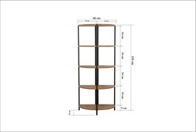 Estante Mona – Pinho Atlântico – 66x155x34 cm