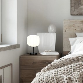 Candeeiro de mesa Japandi preto com branco - Madleine