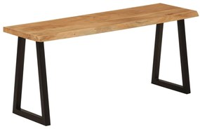 Banco com bordas vivas 105 cm madeira de acácia maciça