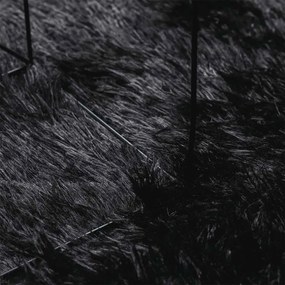 Tapete shaggy de pelo alto NAVARRA 300x200 cm poliéster preto