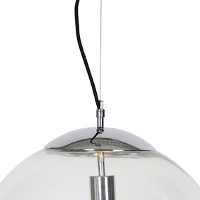 Candeeiro de parede escandinavo cromado com vidro transparente - Ball 40 Design,Moderno