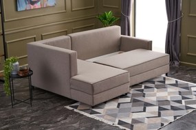 Sofá-Cama de Canto Ece – Creme – 242 x 88 x 90 cm