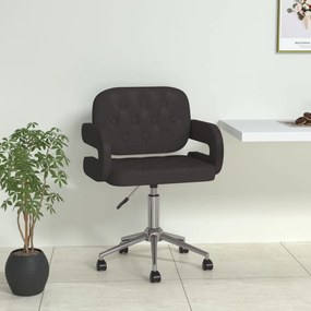 vidaXL Cadeira de jantar giratória couro artificial preto