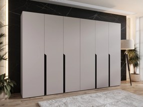 Roupeiro Hartford 583, Preto, Caxemira, 202x300x52cm, 210.5 kg, Portas para roupeiro: Com dobradiças