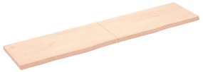 vidaXL Prateleira de parede 180x40x(2-4)cm carvalho maciço não tratado