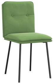 Cadeiras de jantar 2 pcs veludo verde-claro