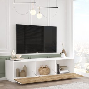 Móvel de TV "Aurelio" – Pinho Atlântico &amp; Branco – 180 x 48,6 x 44,8 c