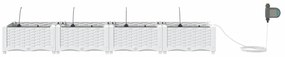 Jardineiras de Jardim 1 pc Branco 160 x 40 x 22 cm Plástico