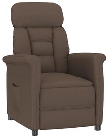 vidaXL Poltrona Reclinável Marrom Castanho escuro 70.5 x 96.5 x 95 cm