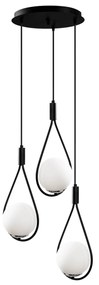 Chandelier Mudoni – Preto – Diâmetro: 46 cm; Altura: 136 cm