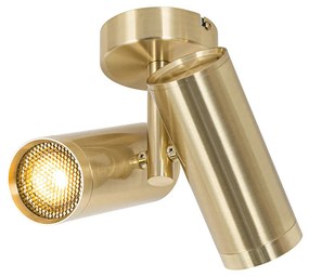 Foco de teto design dourado ajustável 2 luzes - Scopio Honey Design