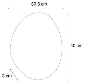 Espelho de banheiro design 40 cm com LED IP44 - Biba Design