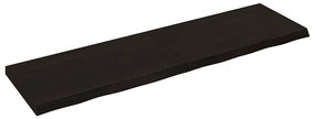 vidaXL Tampo de mesa 180x50x(2-6) cm carvalho tratado castanho-escuro