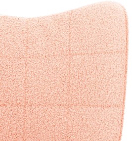 Cadeira Relaxante vidaXL Rosa em Tecido que Lembra Lã