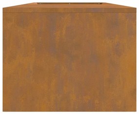 Fogueira vidaXL com Armazenamento de Toras 160x45x35 cm Aço Envelhecid