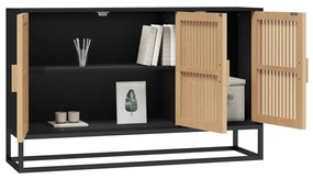 Aparador 105x30x65 cm derivados de madeira preto