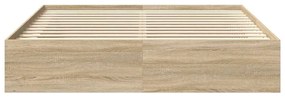 Estrutura de cama super king size 180x200 cm carvalho sonoma