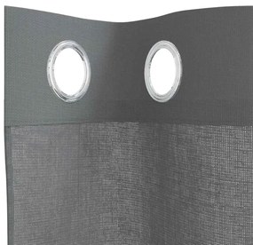 Cortinas de voile com ilhós 2 pcs cinzento-escuro 140x140 cm