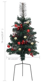 Árvore de Natal artificial de exterior pré-iluminada 2 pcs PVC