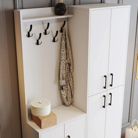 Hall Stand Berlin BA – Branco – 120 cm x 200 cm x 35 cm