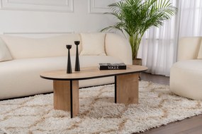 Mesa de Centro "Sable" – Carvalho Saphire e Preto, 105x65x40 cm, Desig