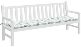 Almofadão p/ banco de jardim 200x50x7 cm tecido padrão folhas
