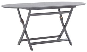 Mesa de jardim dobrável 160x85x75 cm madeira de acácia maciça