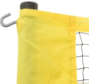 Rede de voleibol 823x244 cm tecido PE amarelo e preto