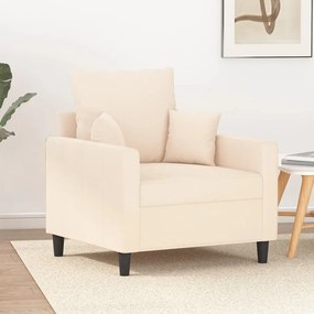 vidaXL Poltrona 60 cm veludo cor creme