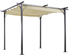 Gazebo  com telhado retrátil Pergola para jardim com terraço ou pátio