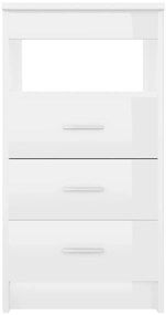 Secretária 140x50x76 cm contraplacado branco brilhante