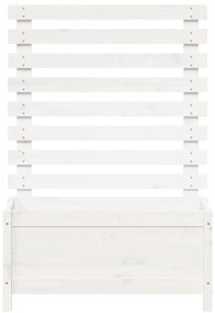 Vaso de jardim c/ suporte 79x39,5x114 cm pinho maciço branco