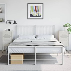 vidaXL Mesas de cabeceira 2 pcs 36x39x78 cm aço branco