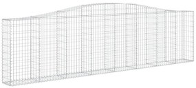 Cestos gabião arqueados 7pcs 400x30x100/120cm ferro galvanizado
