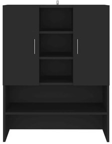 Armário para máquina de lavar roupa preto
