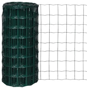 vidaXL Cerca 25 x 0,8 m aço verde
