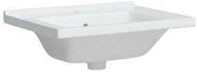Lavatório casa de banho retangular 61x48x19,5cm cerâmica branco