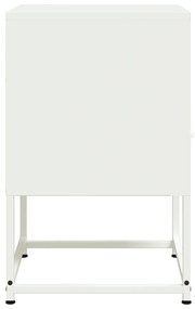 Mesa de cabeceira 36x39x60,5 cm aço branco