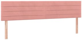 Cama boxspring com colchão 120x190 cm veludo rosa