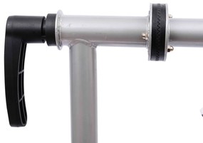 Suporte tipo cavalete para reparação de bicicletas – Cor preto e prateado - Aço – 100x56x190cm
