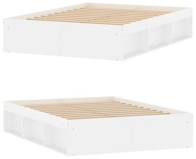 Estrutura de cama de casal 135x190 cm branco