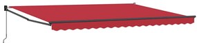 Toldo Retrátil Manual Vermelho 450 x 300 cm