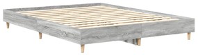 Estrutura de cama sem colchão 140x200 cm cinzento sonoma