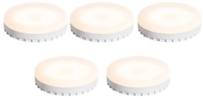 Conjunto de 5 lâmpadas LED GX53 7W 750 lm 3000K