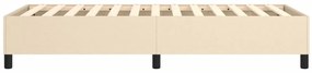 Estrutura de cama sem colchão 90x190 cm tecido creme